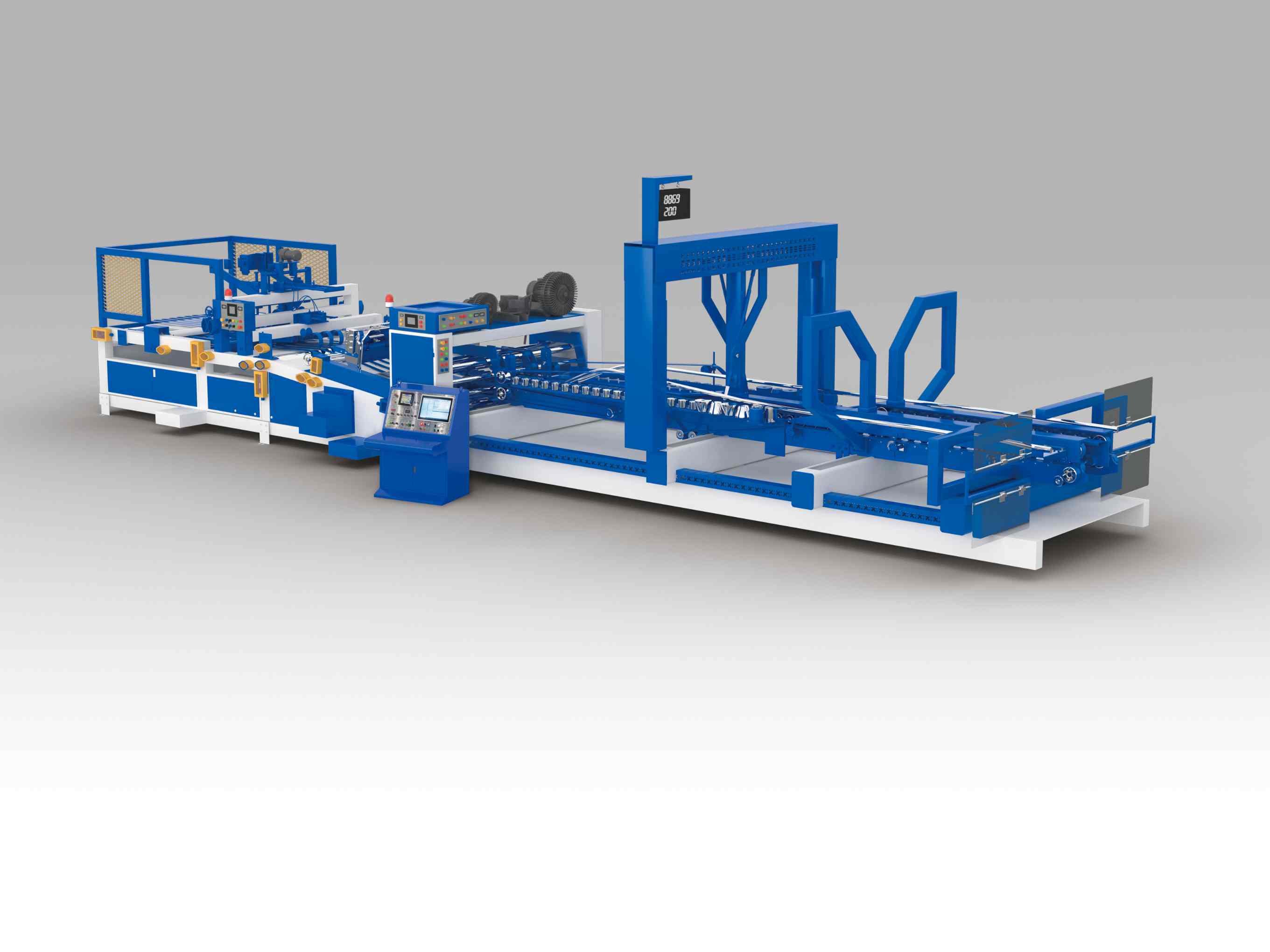 automatic corrugated box folder gluers